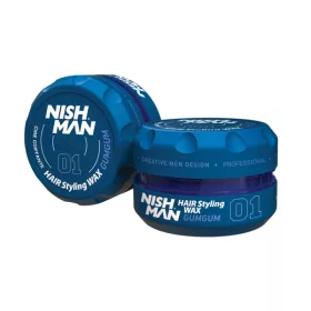   Nishman - Hair Styling Wax (01) - Vízbázisú Fényes Hajwax (GumGum) 150ml
