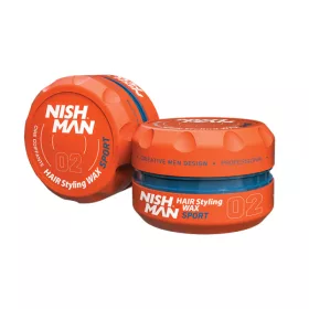   Nishman - Hair Styling Wax (02) - Vízbázsiú Fényes Hajwax (Sport) 150ml