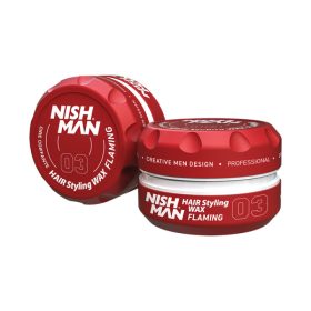   Nishman - Hair Styling Wax (03) - Vízbázisú Fényes Hajwax (Flaming) 150ml