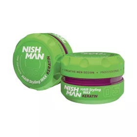   Nishman - Hair Styling Wax (05) - Vízbázisú Fényes Hajwax (Keratin) 150ml