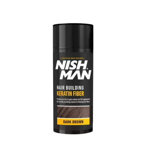 Nishman - Hair Building Keratin Fiber/Dark Brown 21g - Hajrost (Sötét Barna)