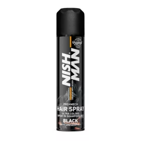   Nishman - Hair Coloring Mech Spray - Színező Spray - Fekete 150ml