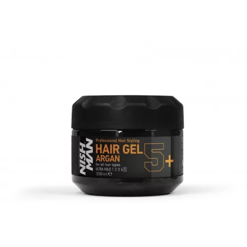 Nishman - Hair Styling Gel Ultra Hold Argan - Ultra Erős Tartású Hajzselé Argánnal 300ml