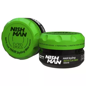   Nishman - Fibre Hair Sculpting Matte Look Wax (M2) - Vízbázisú Matt Hajwax 150ml