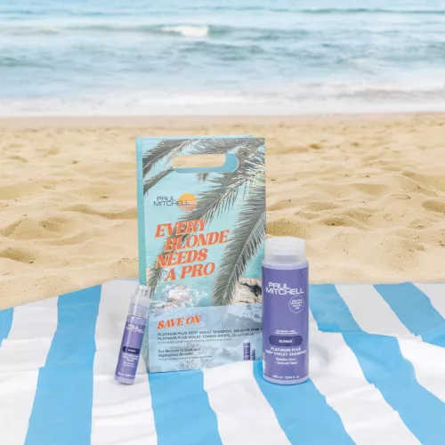 Paul Mitchell - California Dreaming Platinum Plus Duo Szett (Mélylila Sampon 300ml + Tónusjavító Cseppek 25ml)