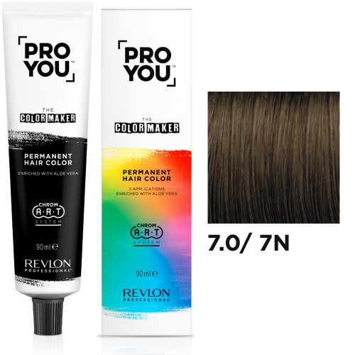 Revlon Professional Pro You The Color Maker tartós hajfesték 90 ml - 7.0/ 7N - Középszőke