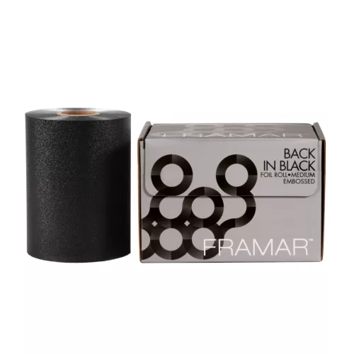 Framar - Embossed Foil Roll - Dombornyomott Melírfólia Tekercs (Back in Black, Medium) 97,5m