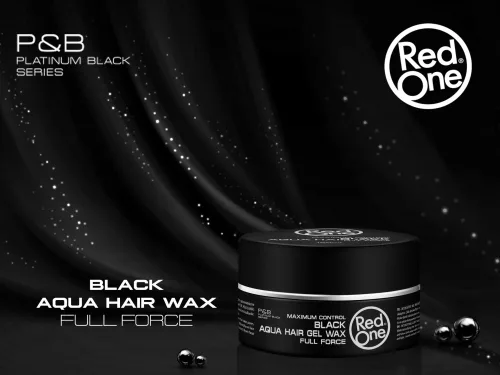 RedOne - Aqua Hair Wax - Vízbázisú Fényes Hajwax - Black 150ml - Lime Illat