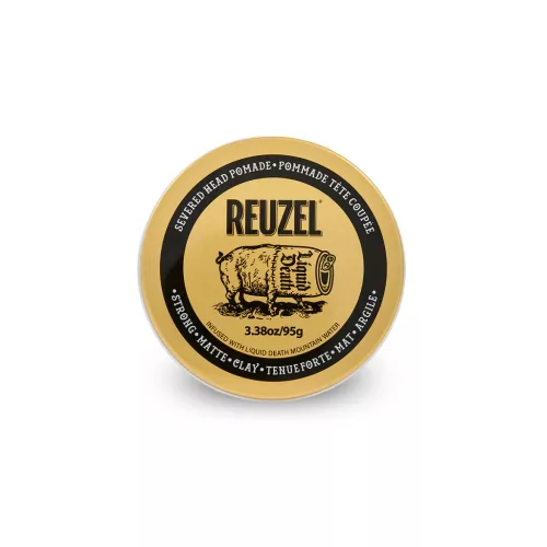 Reuzel x Liquid Death - Severed Head Clay Pomade - Erős Tartású Matt Agyag Pomádé 95g