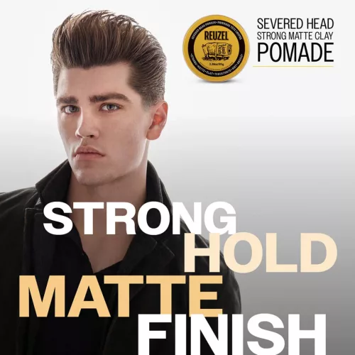 Reuzel x Liquid Death - Severed Head Clay Pomade - Erős Tartású Matt Agyag Pomádé 95g