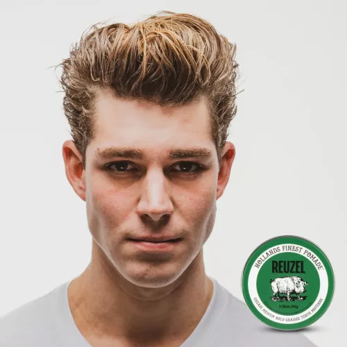 Reuzel - Green Pomade Grease - Közepes Tartású Olajbázisú Pomádé 95g