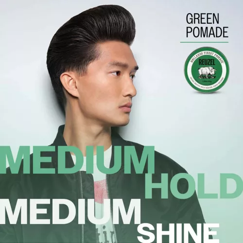 Reuzel - Green Pomade Grease - Közepes Tartású Olajbázisú Pomádé 95g