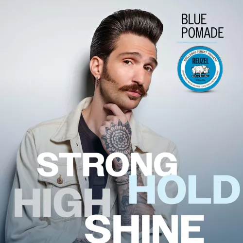 Reuzel - Blue Pomade - Erős Tartású, Magas Fényű Vízoldható Pomádé (Utazóméret) 35g