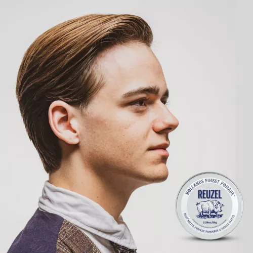 Reuzel - Clay Matte Pomade - Közepes Tartású Matt Agyag Pomádé (Utazóméret) 35g