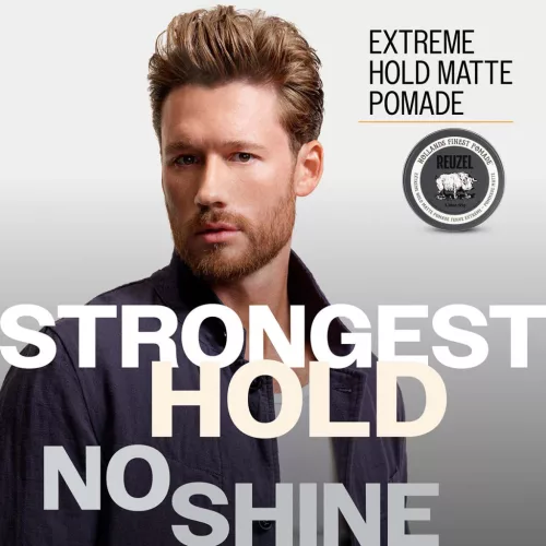 Reuzel - Extreme Hold Matte Pomade - Extra Erős Tartású Matt Pomádé (Utazóméret) 35g
