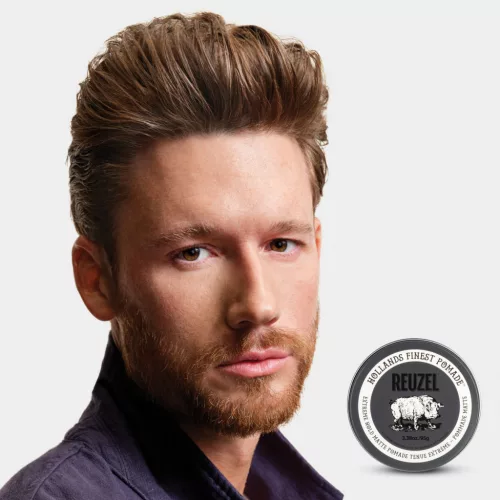Reuzel - Extreme Hold Matte Pomade - Extra Erős Tartású Matt Pomádé 95g