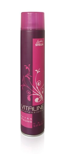 Lady Stella - Vitaline Professional - Extra Erős Hajlakk 750ml - Cseresznye Illattal (Pink)