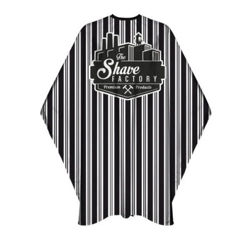 The Shave Factory - Premium Stripes Barber Cape 150x160cm - Csíkos Beterítőkendő