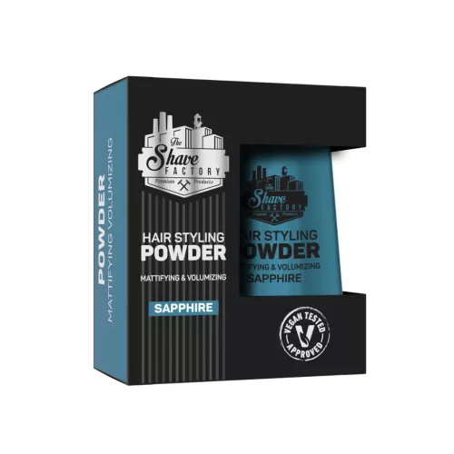 The Shave Factory - Hair Styling Powder Sapphire - Matt Hatású és Volumenizáló Hajpor 20g (Kék, csepp alakú)
