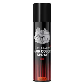   The Shave Factory - Temporary Hair Color Spray Red - Színes Hajlakk 150ml (Vörös)
