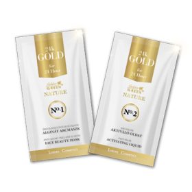   Golden Green - Nature 24K Gold - Lehúzható Alginát Arcmaszk 10gr+24K Gold Kolloid Akt. Oldat 30ml
