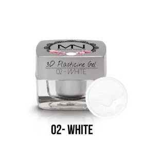 Mystic Nails 3D Gyurma Zselé 02 White (Fehér) 3,5g