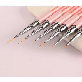 Rózsaszín Műkörmös ecset 13mm (Strasszos nyéllel)